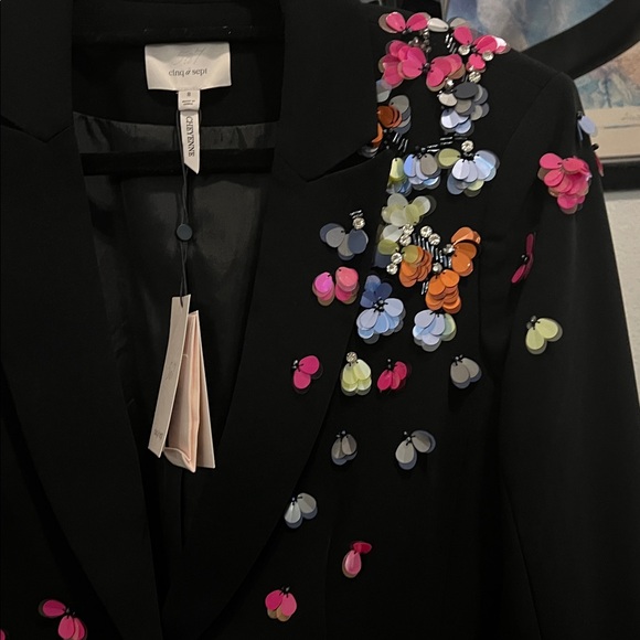 Cinq a Sept Paillette Vines Cheyenne Blazer - Picture 7 of 10